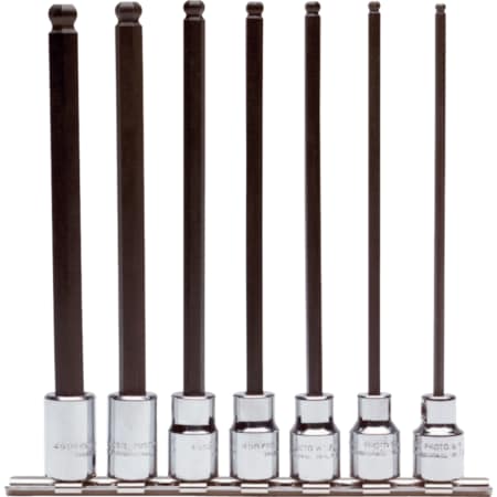 Proto Bit Set 3/8" Dr, 7 Pieces, Polished Chrome J4900BD